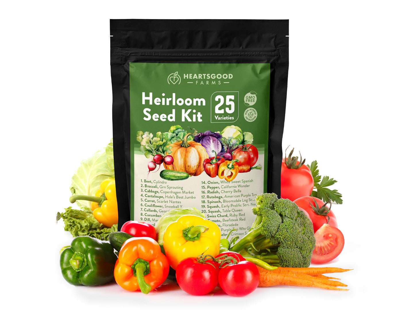 heirloom garden seed kit 25 Variety Heirloom Seed Kit