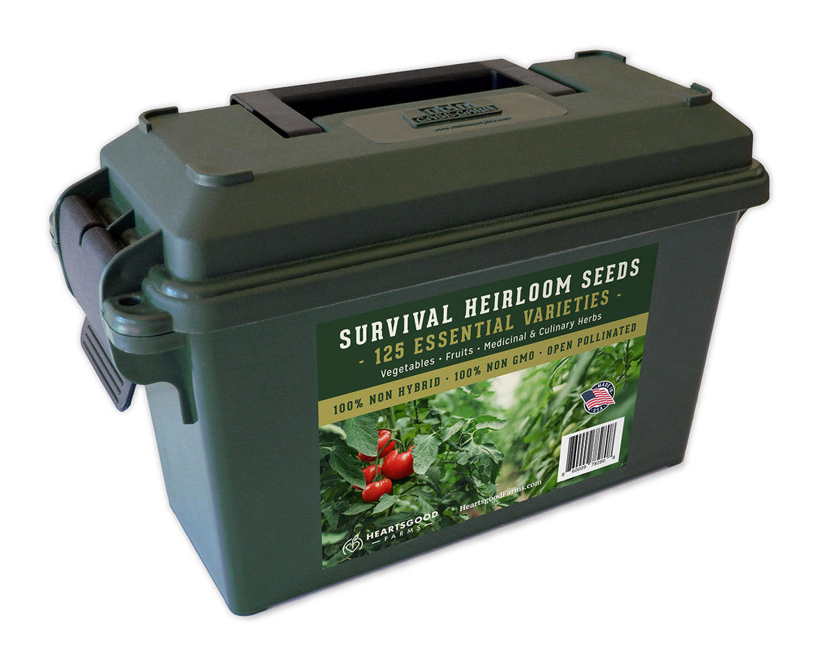 125 Variety Heirloom Seed Vault Survival Kit