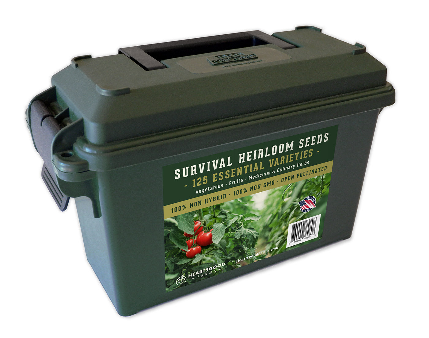 open seed vault herb garden (125) Variety Survival Seed Kit with Storage Box | 100% Non-GMO