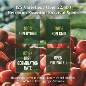 open seed vault survival garden heirloom seeds 125 Variety Heirloom Seed Vault Survival Kit